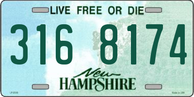 NH license plate 3168174