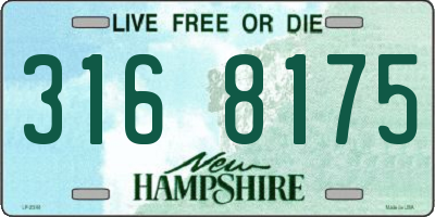 NH license plate 3168175