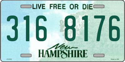 NH license plate 3168176