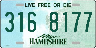 NH license plate 3168177