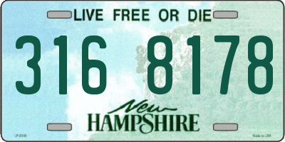 NH license plate 3168178