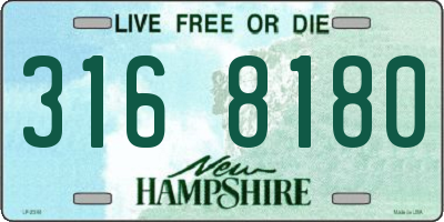 NH license plate 3168180