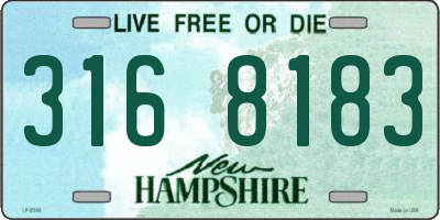NH license plate 3168183