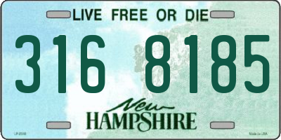 NH license plate 3168185