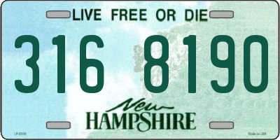 NH license plate 3168190