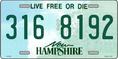 NH license plate 3168192