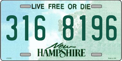 NH license plate 3168196