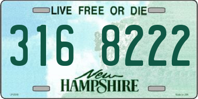 NH license plate 3168222