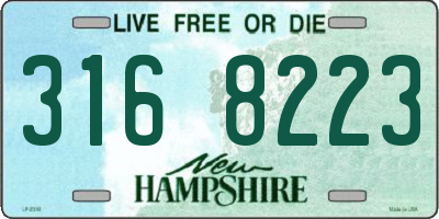 NH license plate 3168223