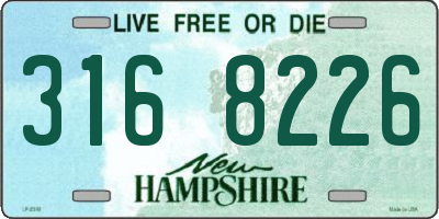 NH license plate 3168226