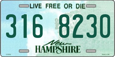 NH license plate 3168230