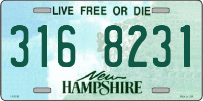 NH license plate 3168231