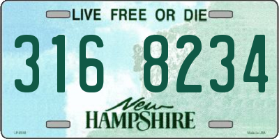 NH license plate 3168234