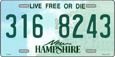 NH license plate 3168243