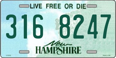 NH license plate 3168247