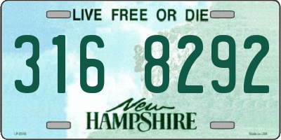 NH license plate 3168292