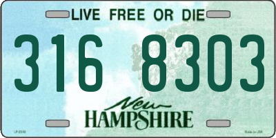 NH license plate 3168303