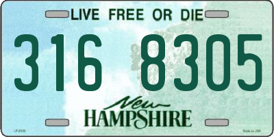 NH license plate 3168305