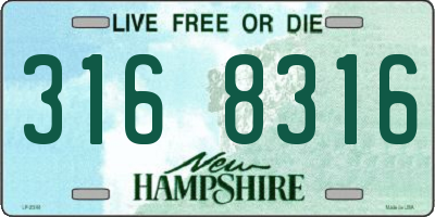 NH license plate 3168316