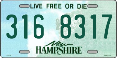 NH license plate 3168317