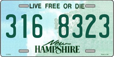 NH license plate 3168323