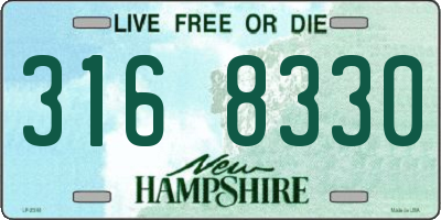 NH license plate 3168330