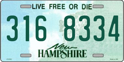 NH license plate 3168334