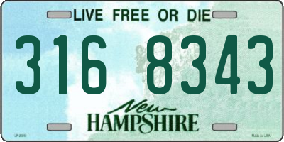 NH license plate 3168343