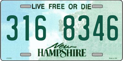 NH license plate 3168346