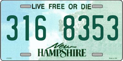 NH license plate 3168353