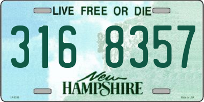 NH license plate 3168357