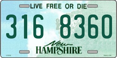 NH license plate 3168360