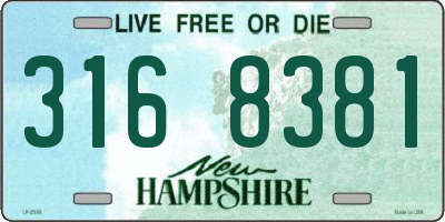 NH license plate 3168381