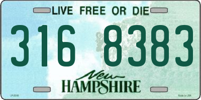 NH license plate 3168383