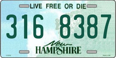 NH license plate 3168387