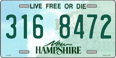 NH license plate 3168472