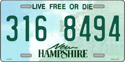 NH license plate 3168494