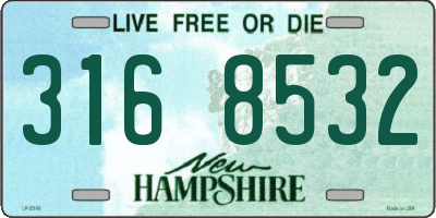 NH license plate 3168532