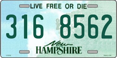 NH license plate 3168562