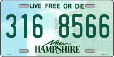 NH license plate 3168566