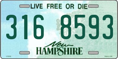 NH license plate 3168593