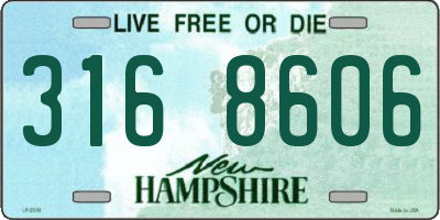 NH license plate 3168606