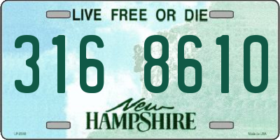 NH license plate 3168610