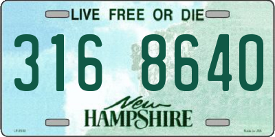 NH license plate 3168640