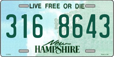 NH license plate 3168643