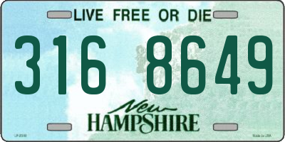 NH license plate 3168649
