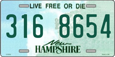 NH license plate 3168654