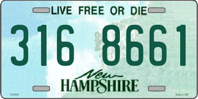 NH license plate 3168661