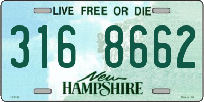 NH license plate 3168662