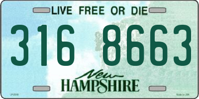 NH license plate 3168663